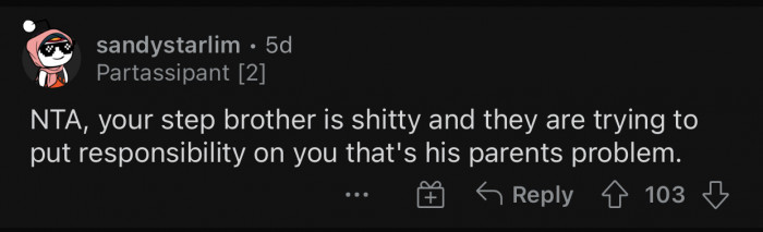 The parents should deal with their own problems themselves.