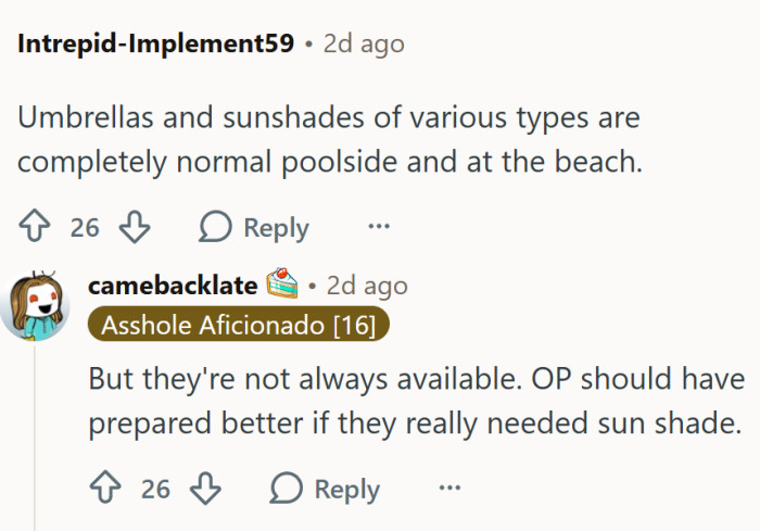 The OP should have prepared better, especially if they are sensitive...