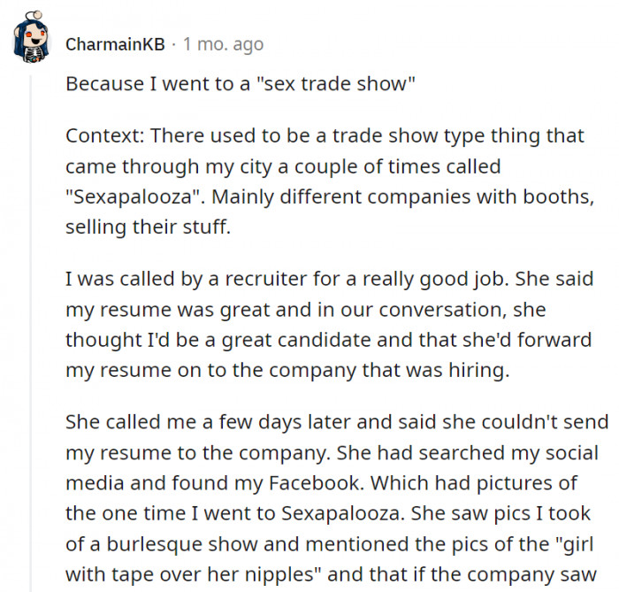 19. At least she still got some great advice out of that.