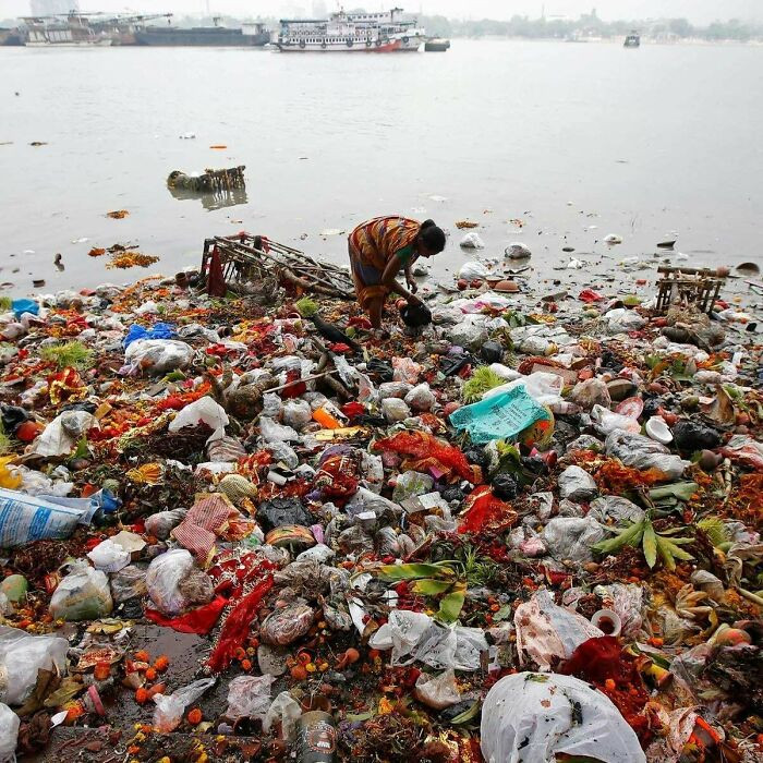 The Pollution Of The River Ganges, India