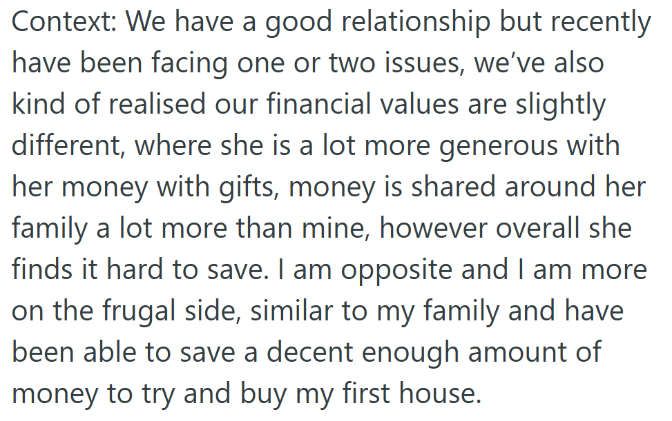 He says their relationship is solid, but their money habits couldn’t be further apart.