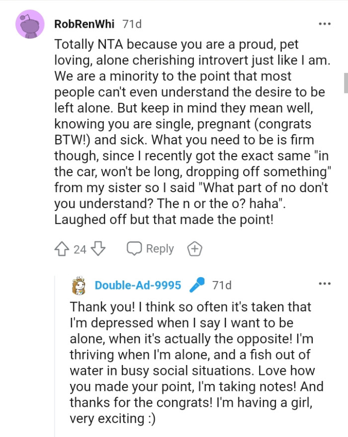 What the OP needs is to be firm and stick to her decisions