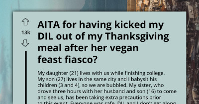 Woman Refuses To Include Vegan Dishes For DIL On Thanksgiving, Only For DIL To Arrive With Full Vegan Counter-Meal Of The Entire Menu