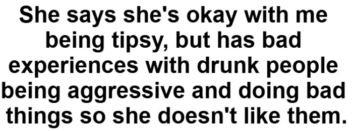 She’s trying to set a limit based on what she has already gone through.