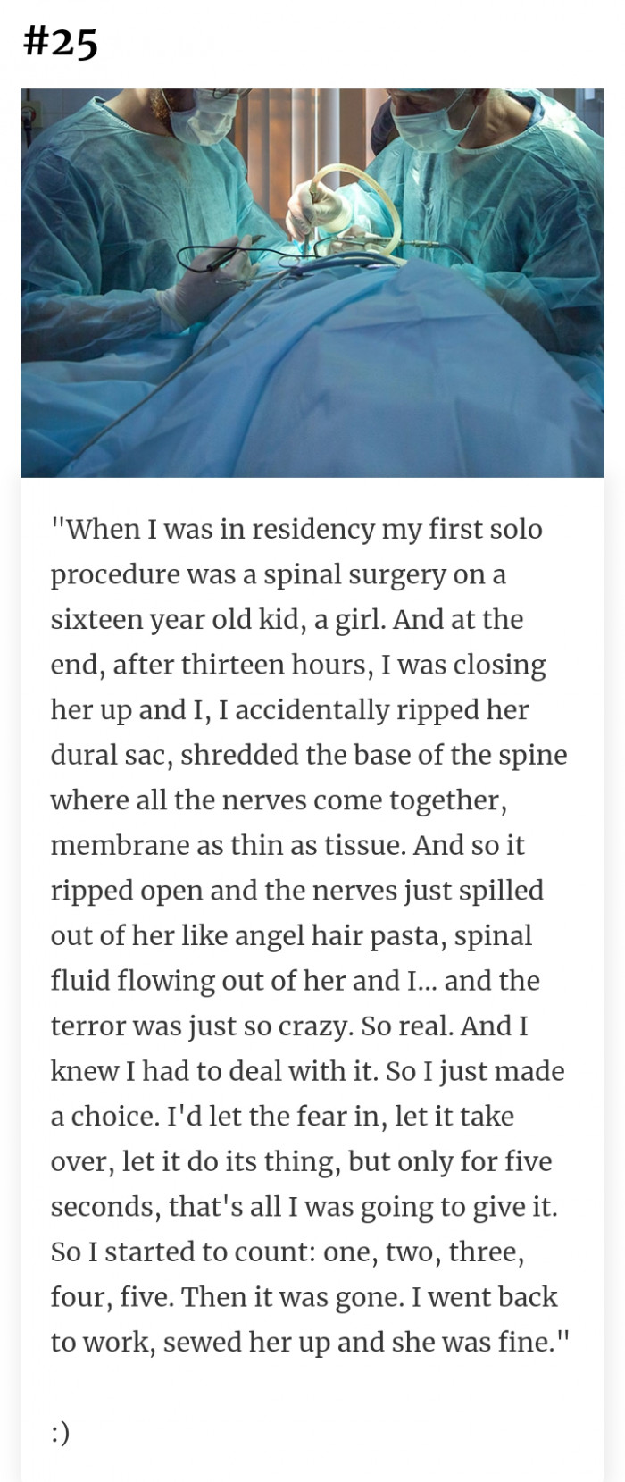 25. Is this part of the five-second rule?