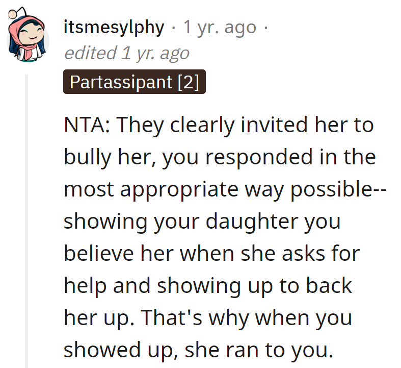 Props to good parenting.