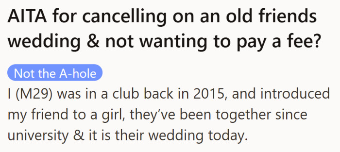 He introduced the couple years ago—now they’re getting married without him.