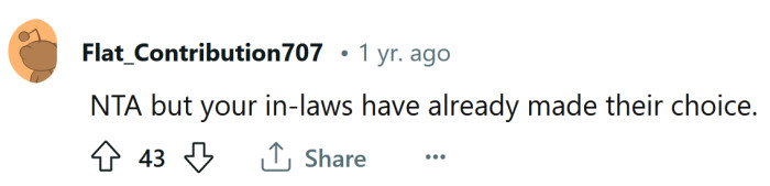 They've already made their choice.