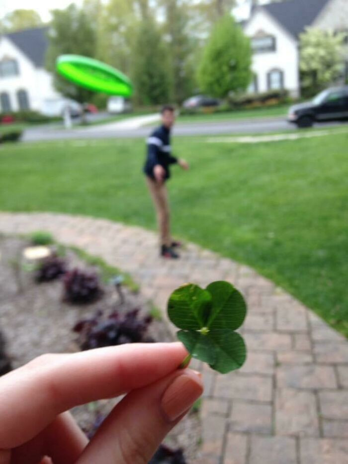 "One Year Ago, My Girlfriend Found A 4 Leaf Clover"