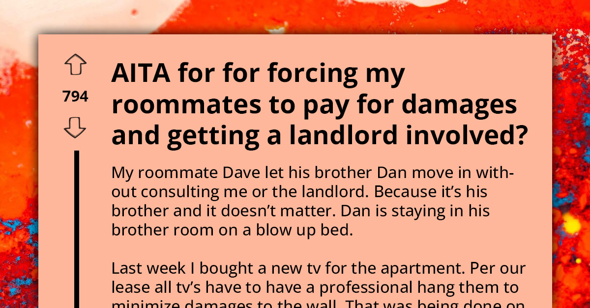 Roommate's Uninvited Brother Attempts A DIY TV Installation, Gets Reported To Landlord And Faces Eviction—Blames OP For Homelessness