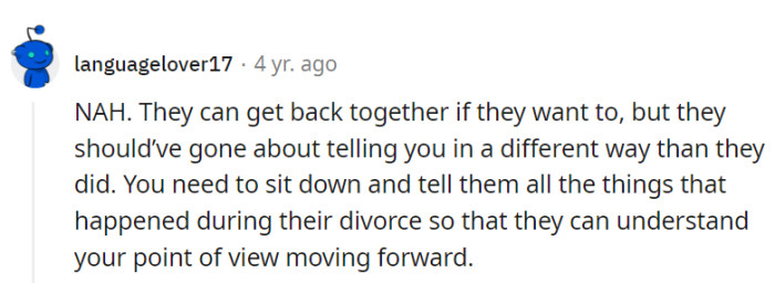 One substantial conversation can settle this all down.