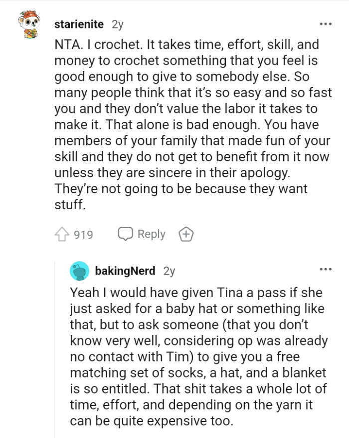 Members of the OP's family made fun of his skills