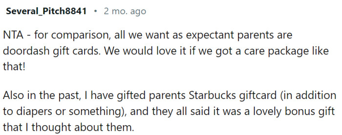 People who received similar gifts say: