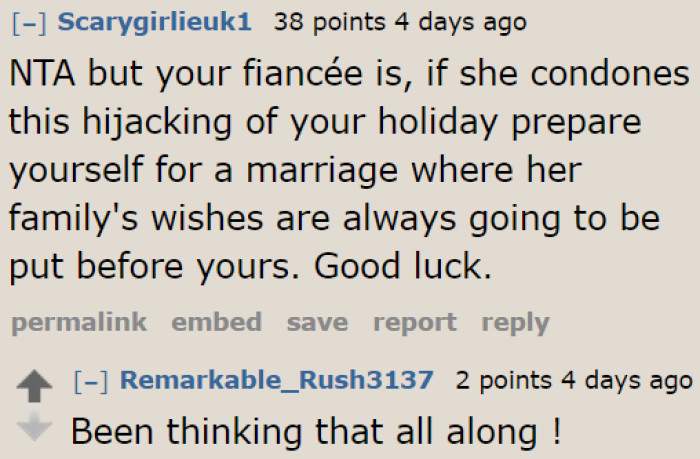 Some Redditors believe that the OP might want to reconsider this relationship.