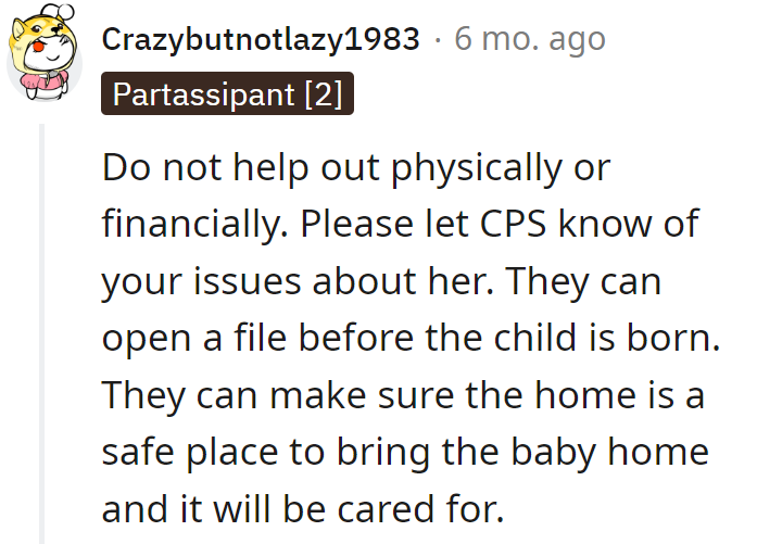 Skip the Hands-On and Cash Assistance. Consider Filing a Preemptive Report with CPS—Baby's Safety First, Drama Later!