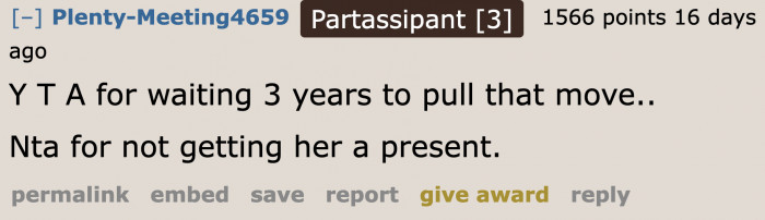 For this redditor, he didn't have to wait for three years.