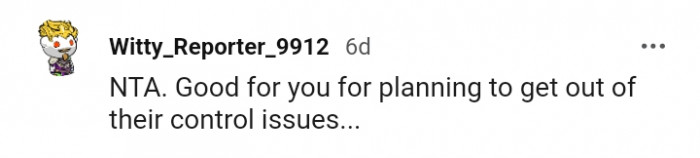 Getting out of their control issues