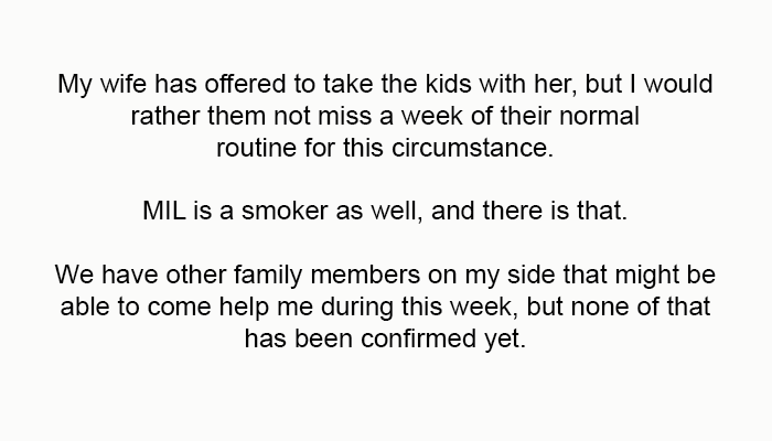 MIL is a smoker as well, and there is that