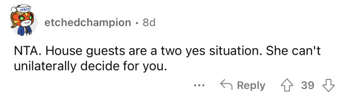 Both OP and his wife need to be okay with their visits.