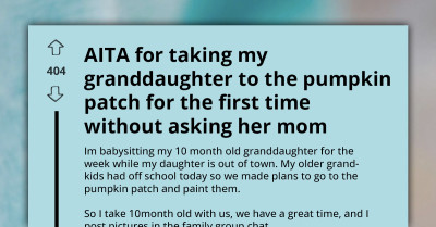 Grandmother Takes 10-Month-Old To Pumpkin Patch While Babysitting, Gets Accused Of Stealing Baby’s First Experience From Mom
