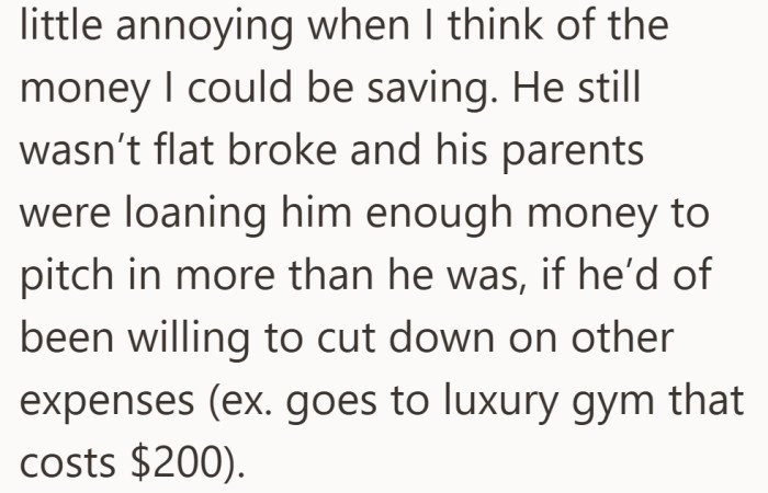 Knowing he had some support and room to adjust his spending made the imbalance harder to ignore.