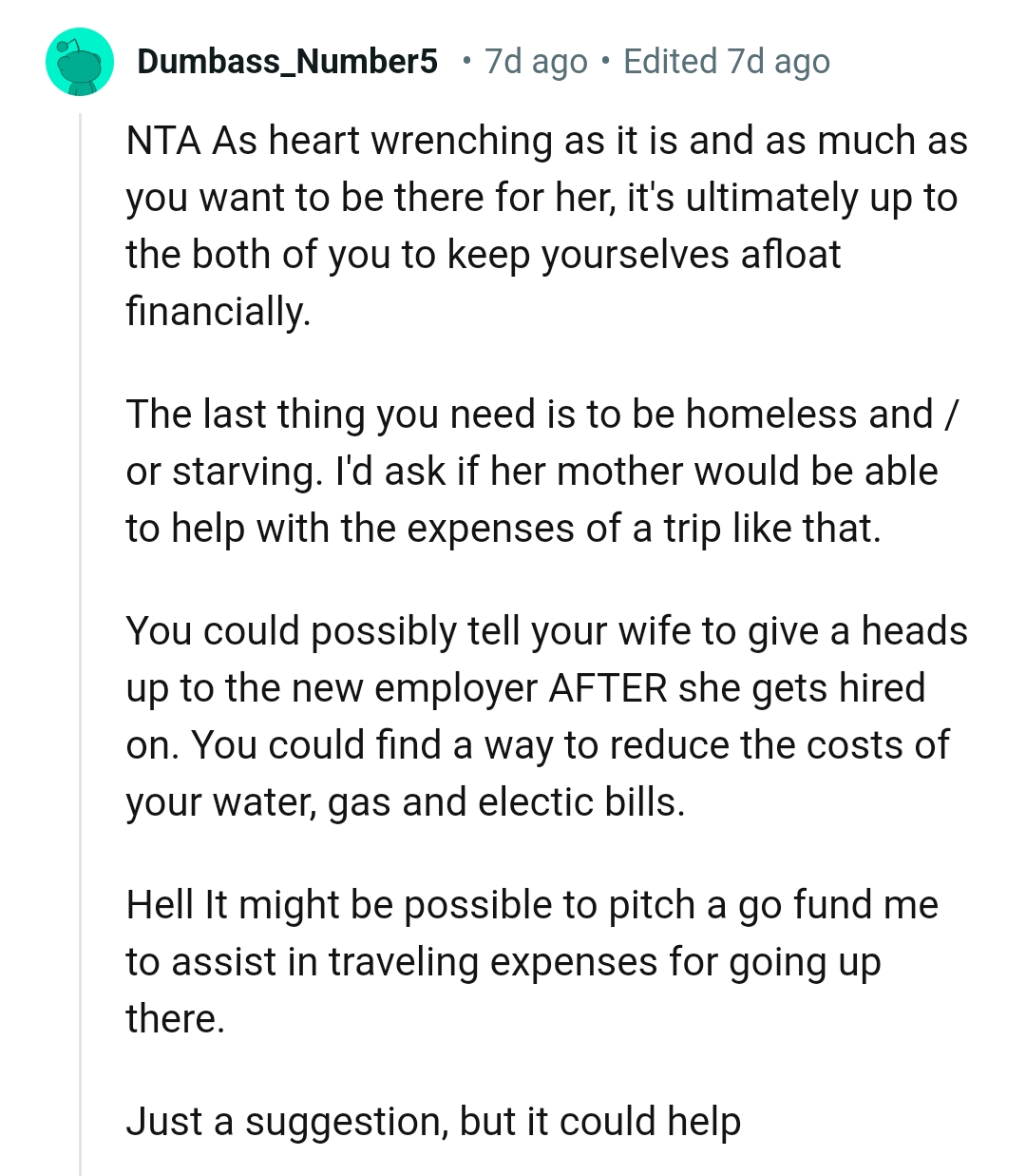 It's up to them to keep themselves afloat