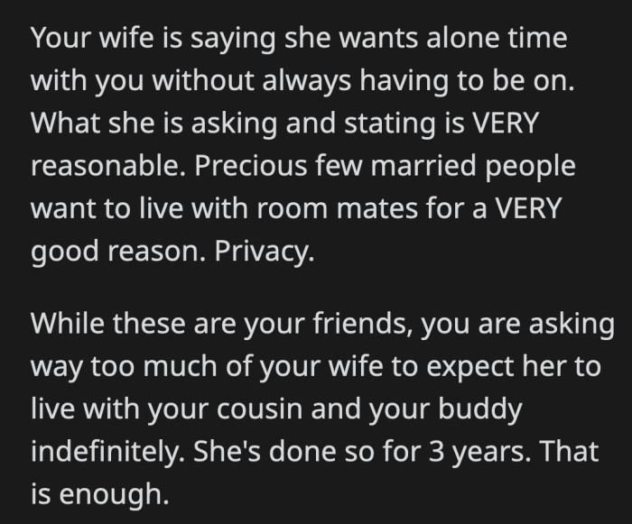 It is not the first time that she expressed her problems with having roommates