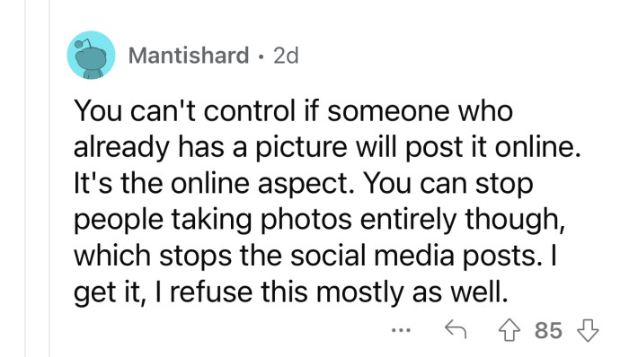 Once someone has a picture of your child, you can't know where it might end up.