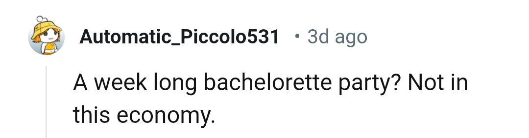 You Can't Have Such a Party in This Current Economy