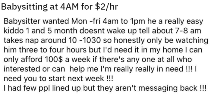 Babysitter wanted