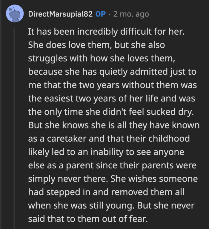 OP replied to a now-deleted comment that his wife shared that while she loves her siblings, going no-contact with them was the easiest her life has been