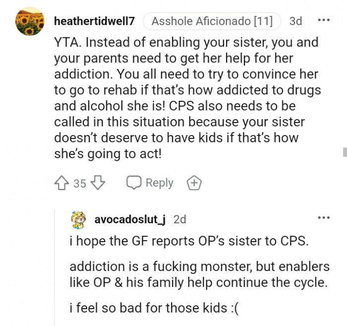 You all need to convince her to go to rehab