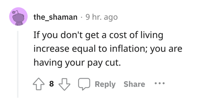 More Redditors believe this is actually a pay cut than an increase.