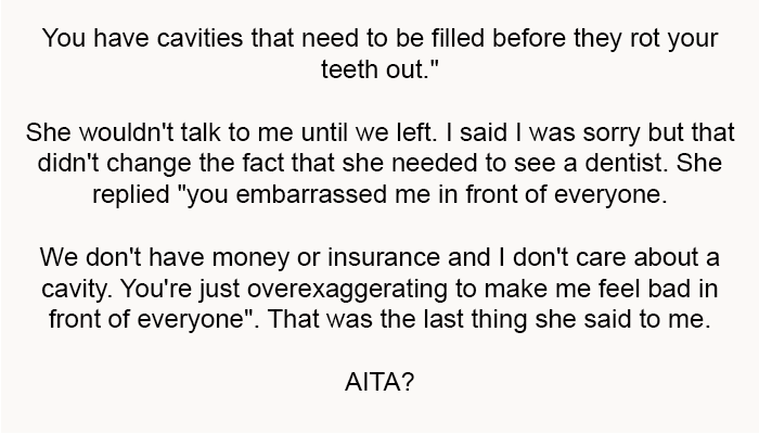 She wouldn't talk to me until we left