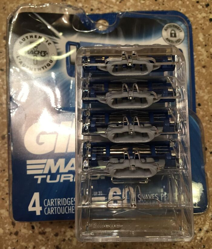 25. Gillette Now Sells 4 Packs Of Blades Instead Of 5 Packs. Still The Same Price And Even The Same Packaging