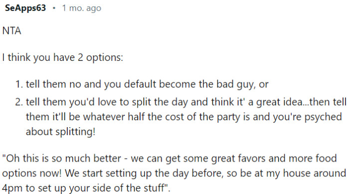 In this situation, there appear to be two options for OP to consider