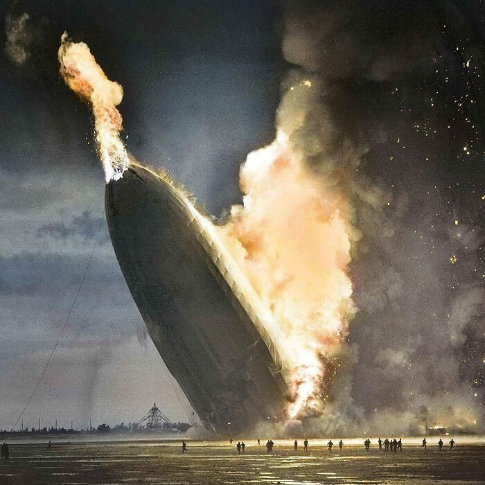 33. Photograph Of The Hindenburg Disaster On The 6 May 1937.