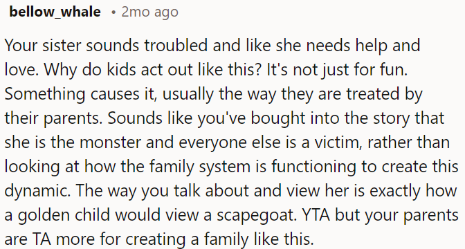 OP's parents bear more responsibility for fostering this environment.