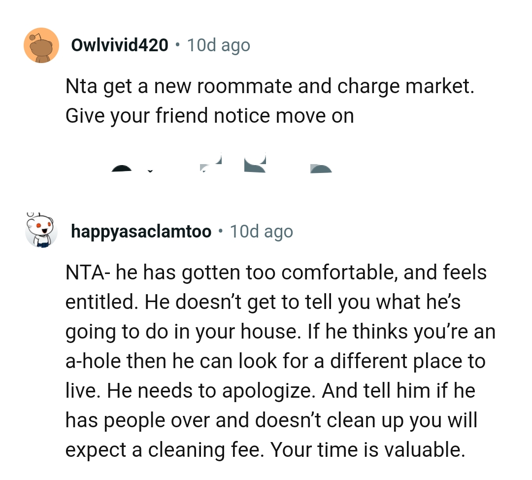 Giving the friend notice