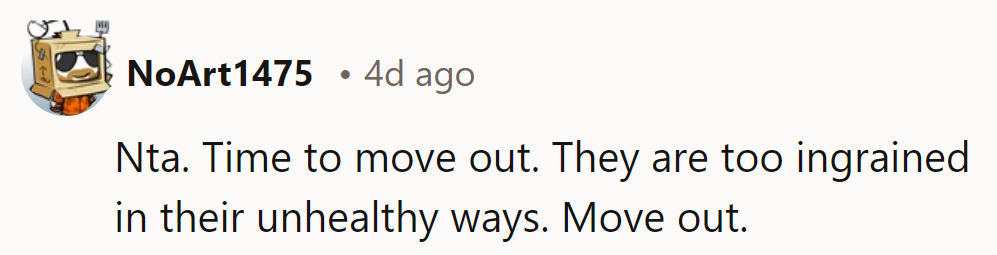 NTA. Time to bail; their kitchen habits are too 