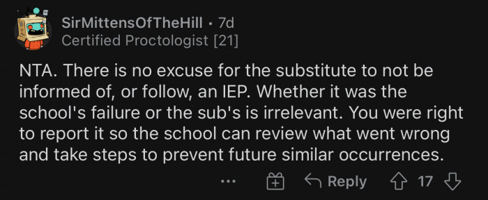 Reporting this incident to the school was the right thing to do.