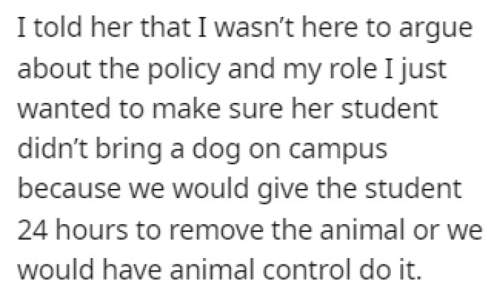 OP didn't want to argue about the matter