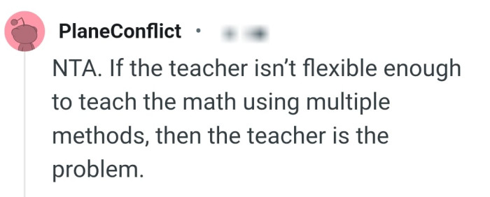 The teacher not being flexible enough to teach