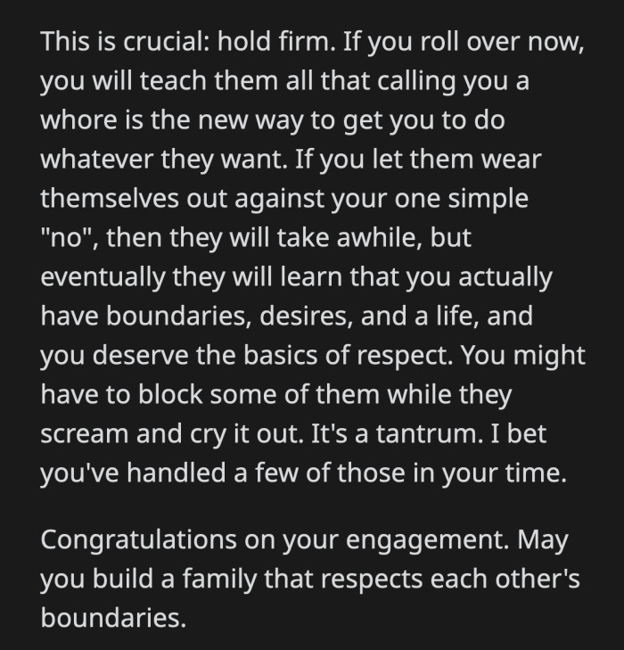 She shouldn't allow that anymore. They've used her long enough. It's time for them to find an actual babysitter.