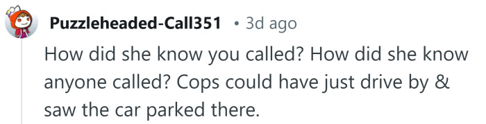 How did she know someone called?