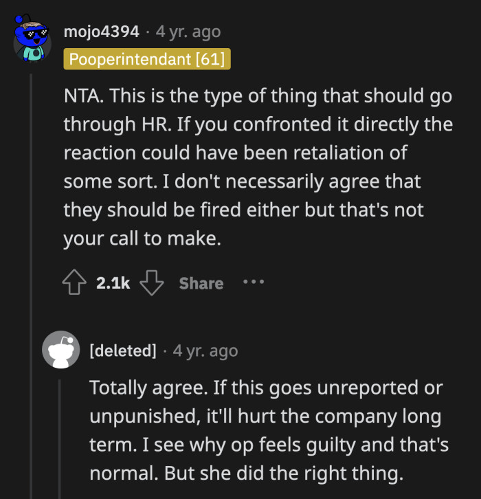 OP was correct not to confront her coworkers on the night of the incident. Going to HR was the right call. What happened after that wasn't really OP's fault.