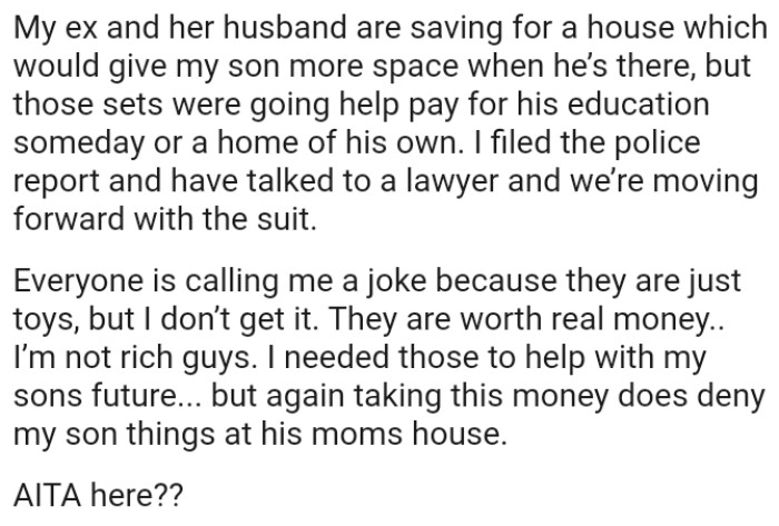 The OP has filed the police report and have talked to a lawyer