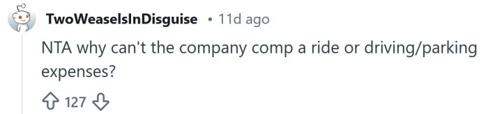 Why can't the company help?