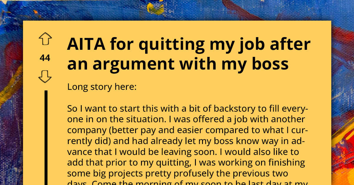 Employee Who's Late For Work Instantly Quits After His Boss Reprimands Him For Tardiness, Asks If He's The A-Hole For Doing So