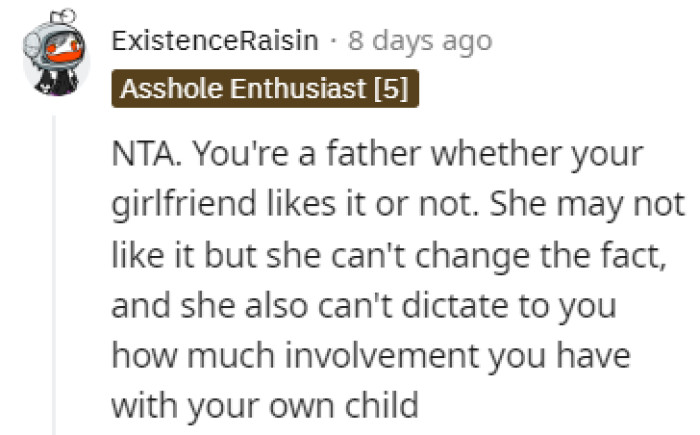 No matter how anyone feels, he's still a father